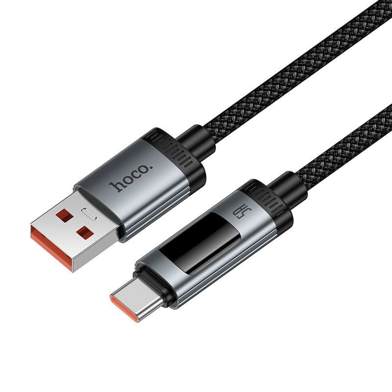 Kabel z wyświetlaczem USB A do USB C Hoco PD 6A 100W 1,2m U148 czarny (7).jpg