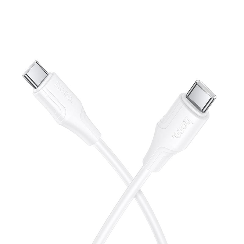 Kabel Silikonowy USB C do USB C Hoco 3A 60W 1 m X124 biały (5).jpg