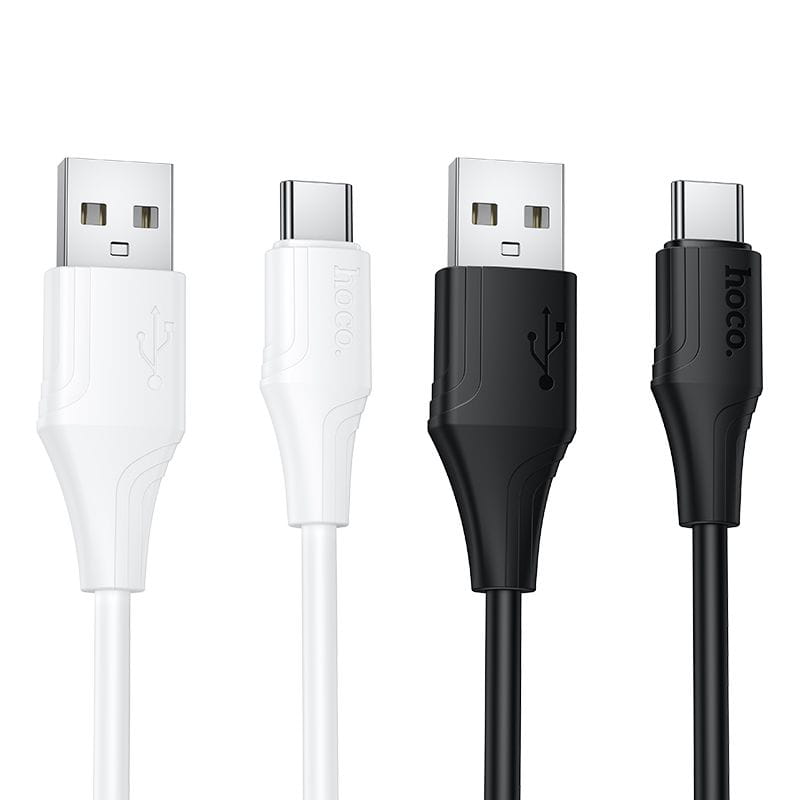 Kabel Silikonowy USB A do USB C Hoco 3A 1 m X124 biały (4).jpg