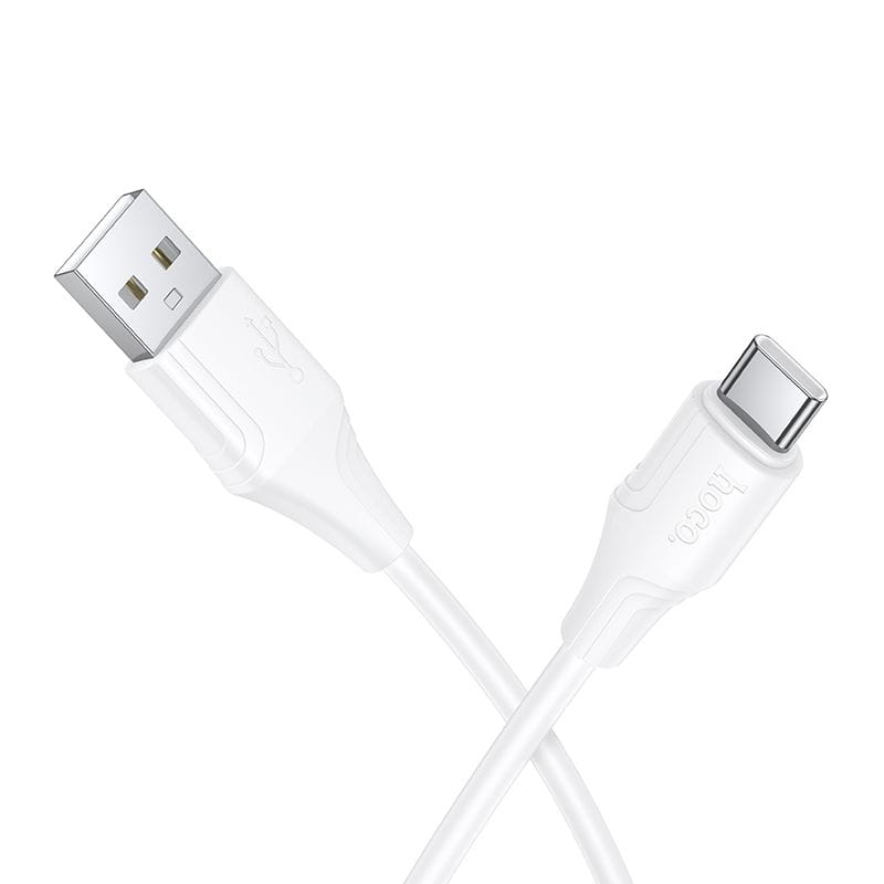 Kabel Silikonowy USB A do USB C Hoco 3A 1 m X124 biały (5).jpg