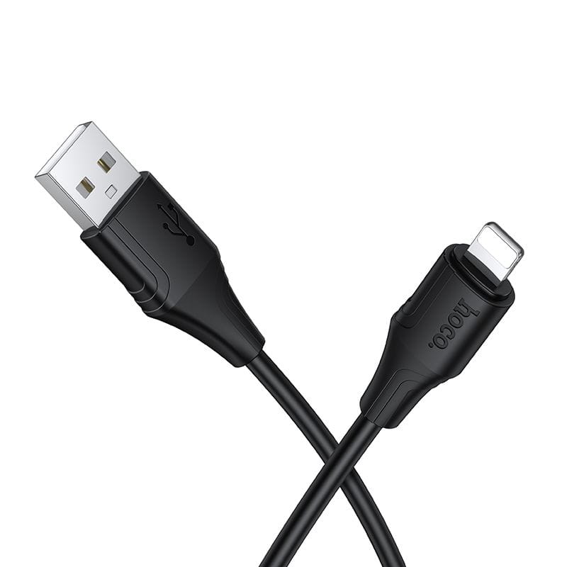 Kabel Silikonowy USB A do Lightning Hoco 2,4A 1 m X124 czarny (7).jpg