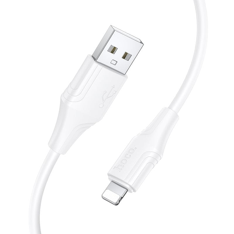 Kabel Silikonowy USB A do Lightning Hoco 27W 1 m X124 biały (4).jpg