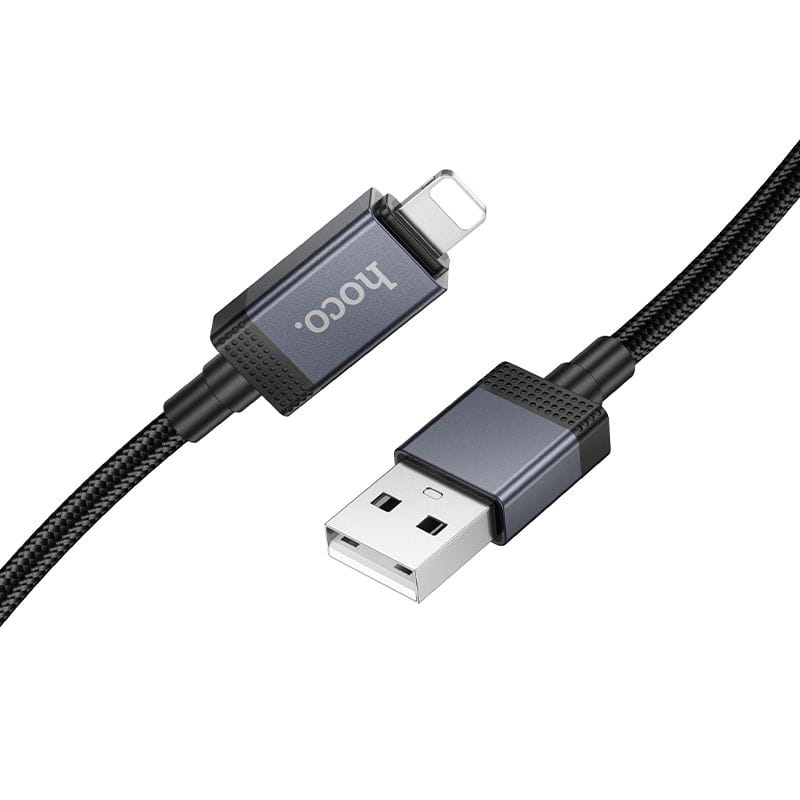 Kabel USB A do Lightning Hoco 2,4A z wyświetlaczem 1 m X118 czarny (9).jpg