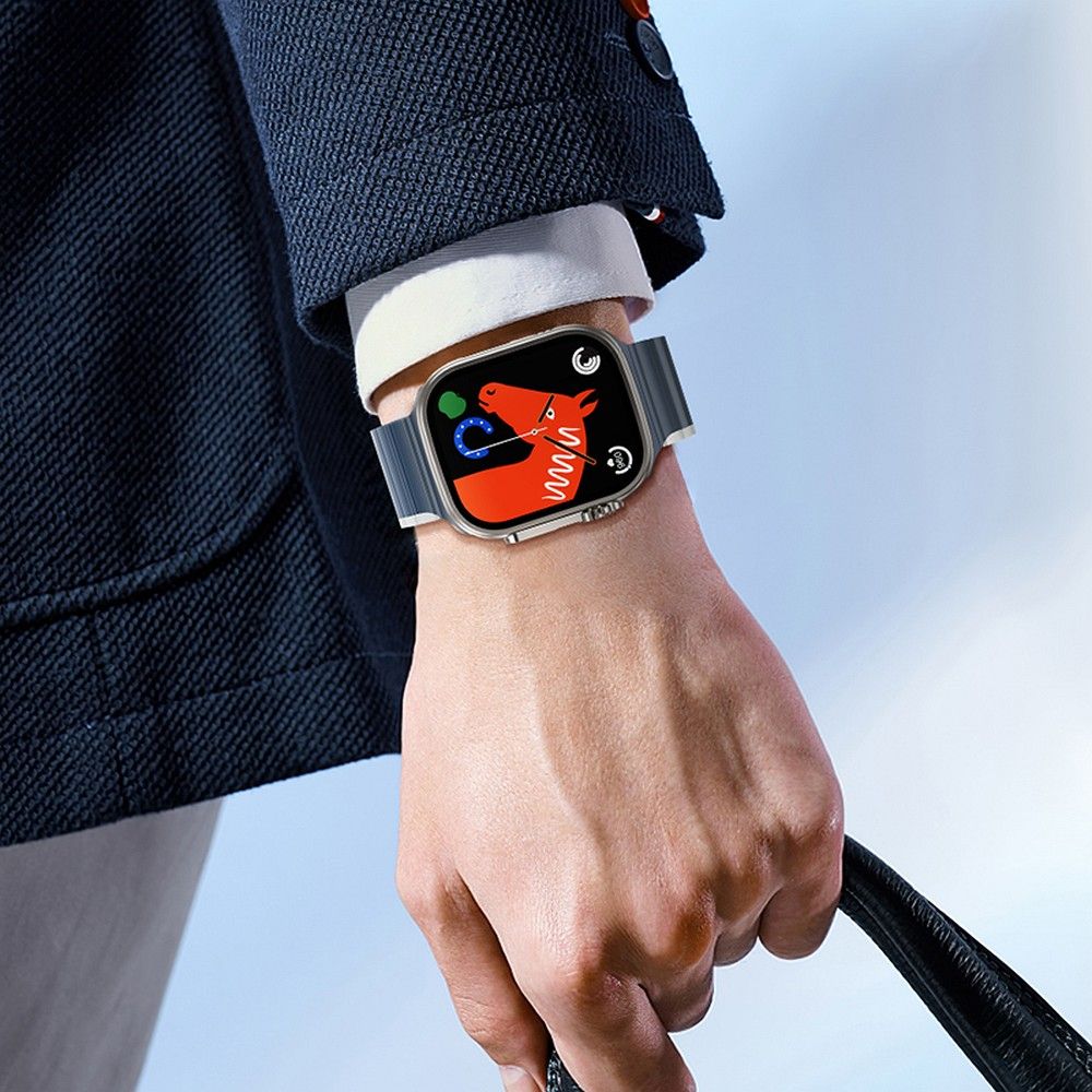 Pasek do Apple Watch Hoco magnetyczny silikon 38  40  41 mm AS102 niebieski z szarym (2).jpg
