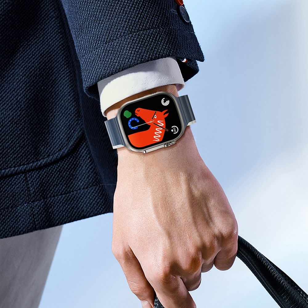 Pasek do Apple Watch Hoco magnetyczny silikon 38  40  41 mm AS102 ciemny niebieski z jasnym niebieskim (3).jpg
