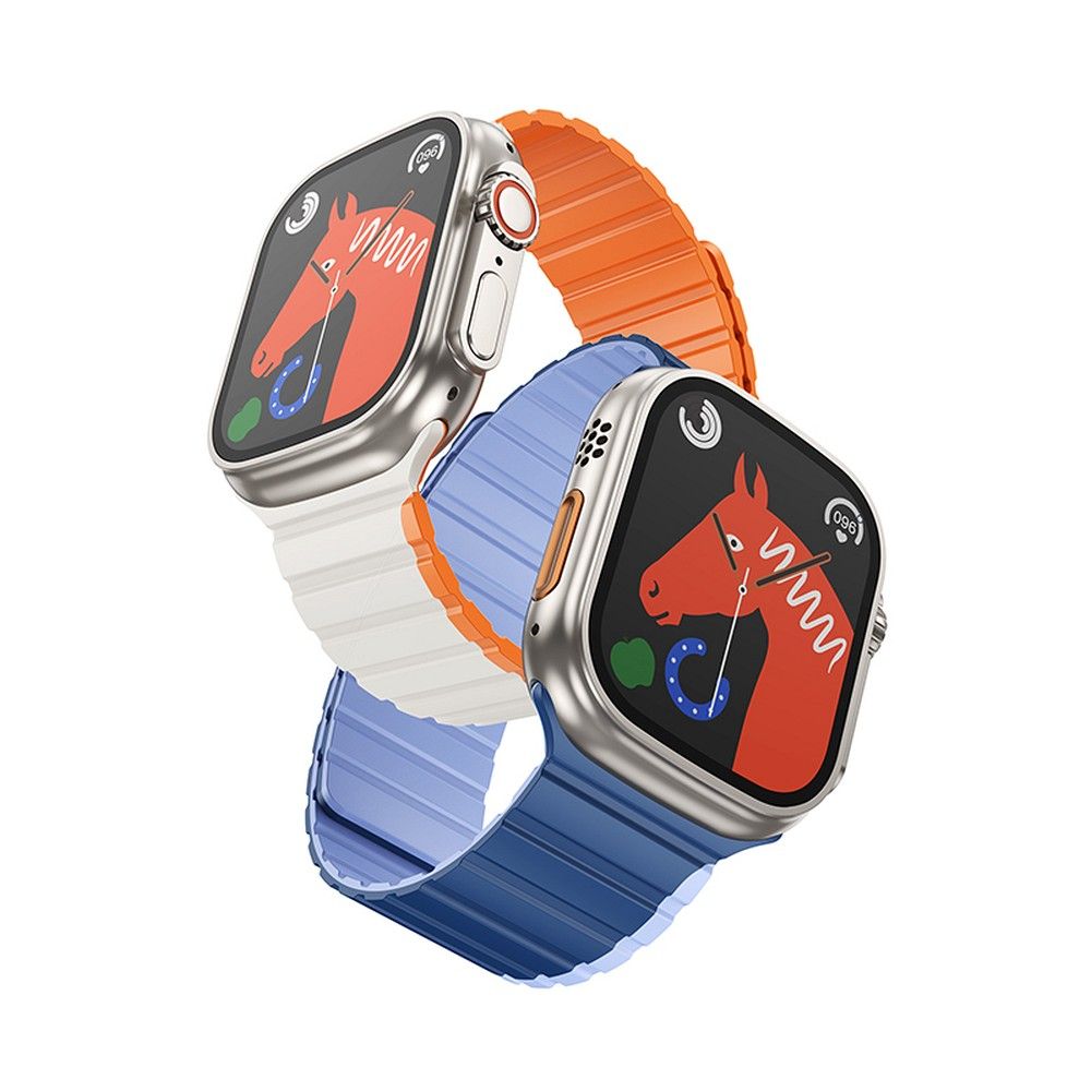 Pasek do Apple Watch Hoco magnetyczny silikon 38  40  41 mm AS102 ciemny niebieski z jasnym niebieskim (5).jpg