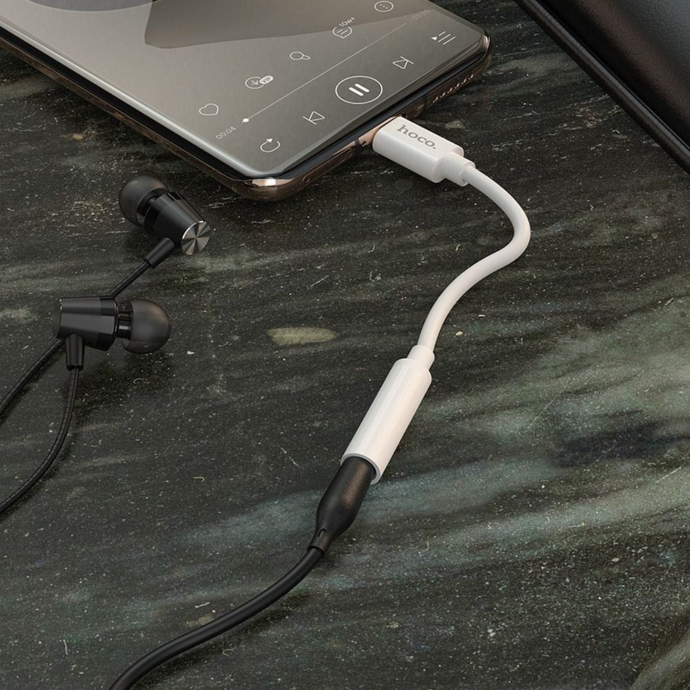 Adapter AUX USB C do Jack 3,5 mm Hoco LS30 biały (5).jpg
