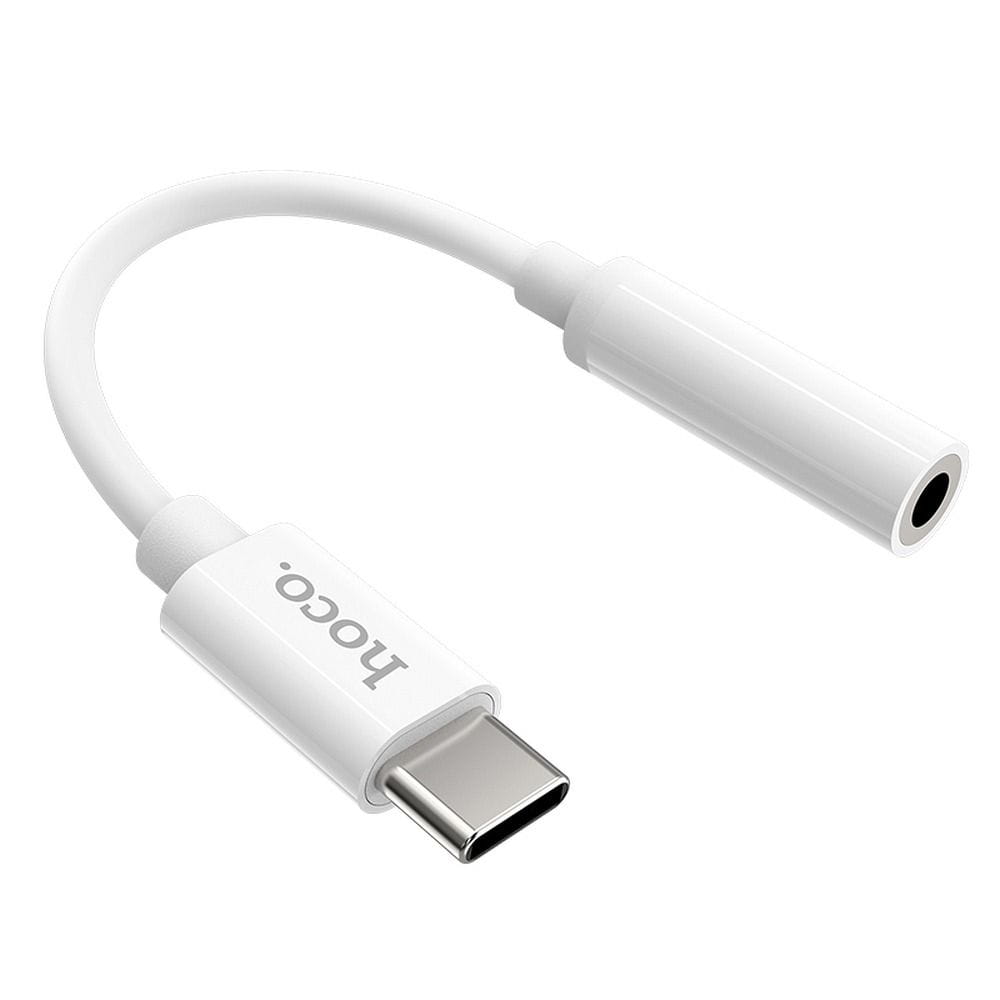 Adapter AUX USB C do Jack 3,5 mm Hoco LS30 biały (1).jpg