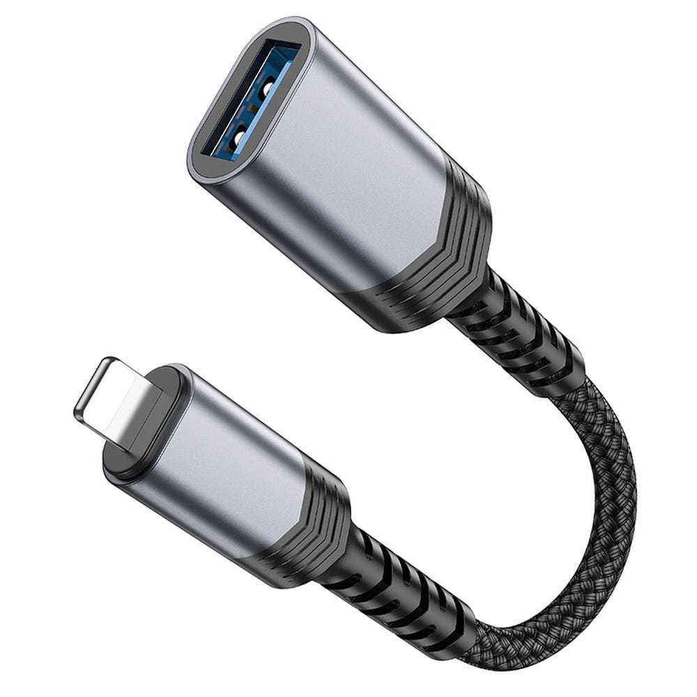 Adapter Lightning do USB A Hoco UA24 czarny (9).jpg