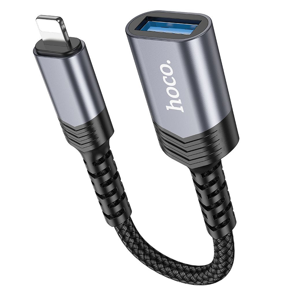 Adapter Lightning do USB A Hoco UA24 czarny (1).jpg