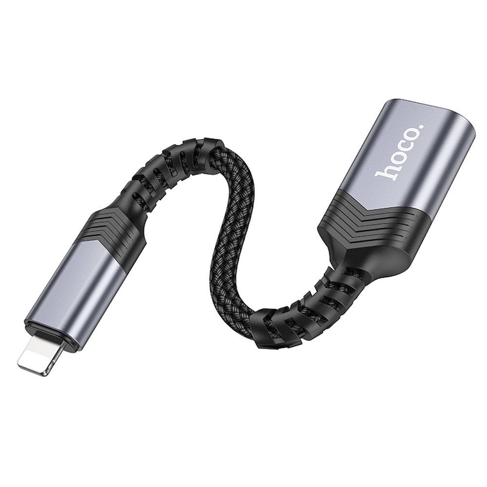 Adapter Lightning do USB A Hoco UA24 czarny (3).jpg