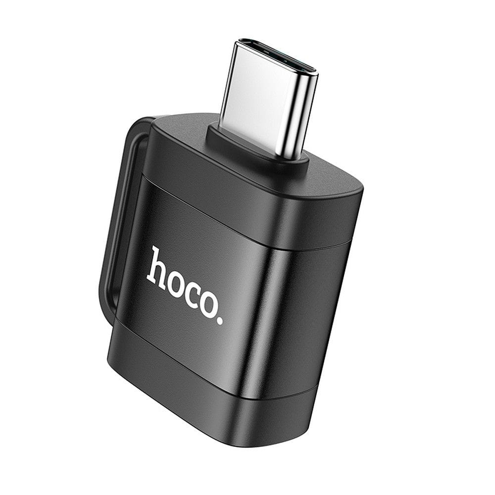 Adapter OTG USB C do USB A Hoco 3A UA31C czarny (5).jpg