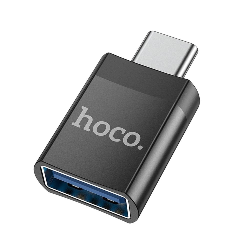 Adapter OTG USB C do USB A Hoco UA17 czarny (8).jpg