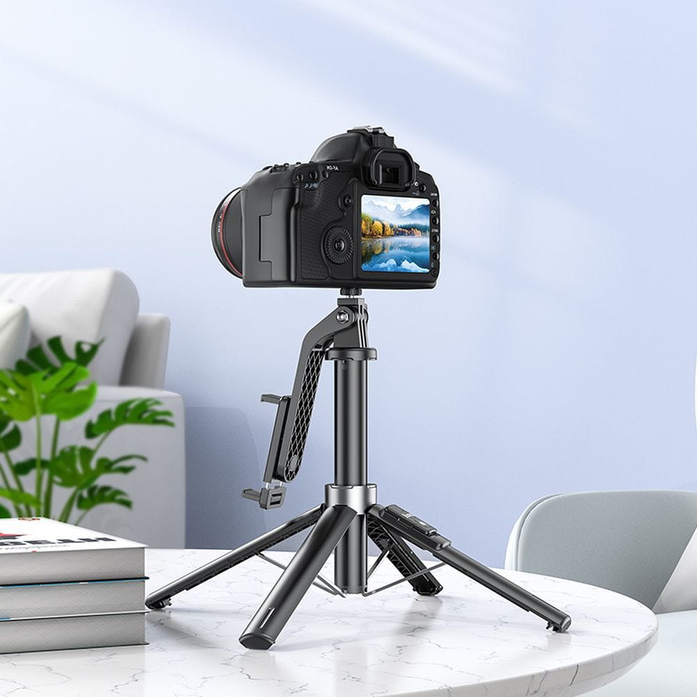 Selfie stick Hoco tripod z pilotem bezprzewodowym K21 czarny (3).jpg