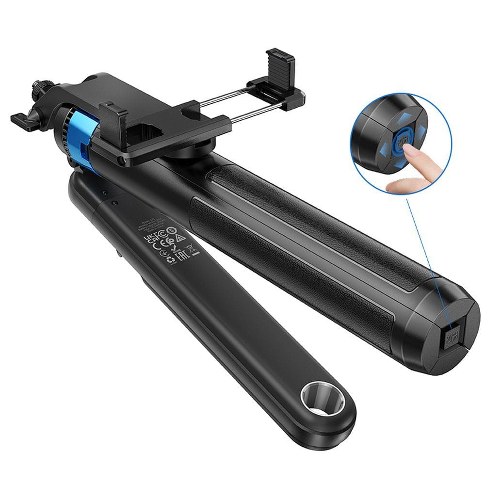 Selfie stick Hoco tripod z pilotem bezprzewodowym K22 czarny (4).jpg