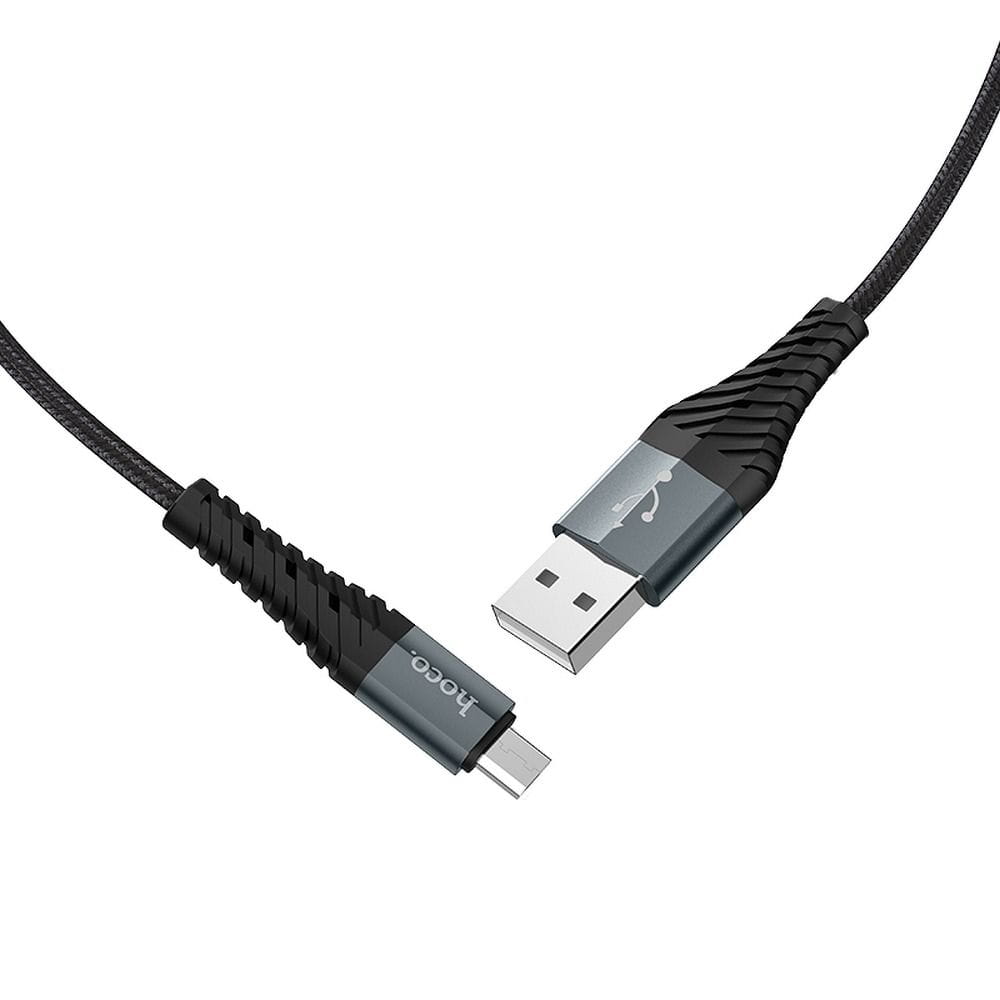 Kabel USB A do Micro USB Hoco 2,4A 1 m X38 czarny (3).jpg