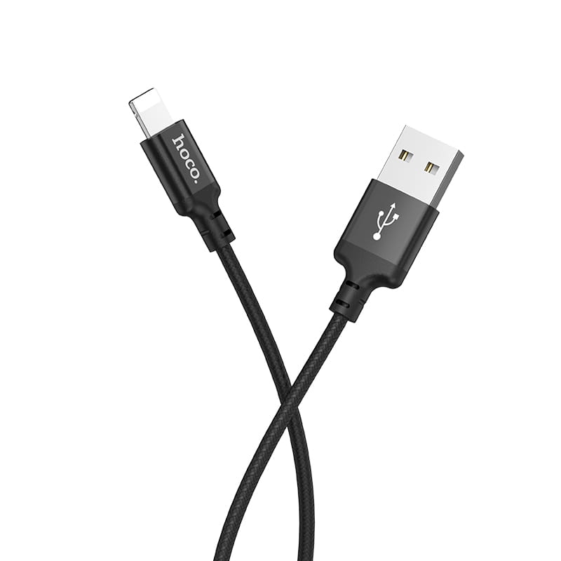 Kabel USB A do Lightning 1 m X14 czarny Hoco (3).jpg