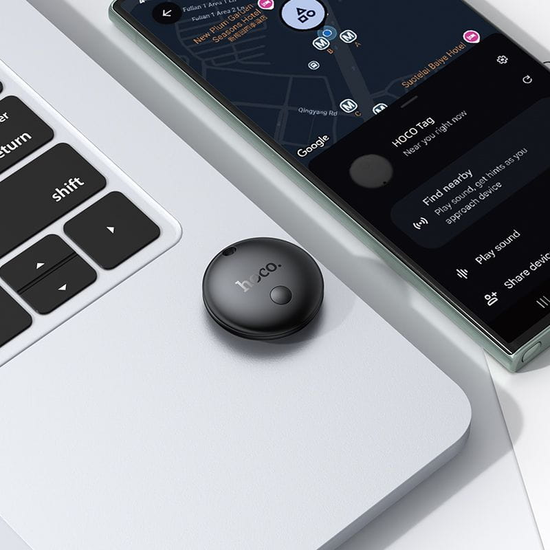 Lokalizator zgodny z Google Find My Device Hoco E93A czarny (2).jpg
