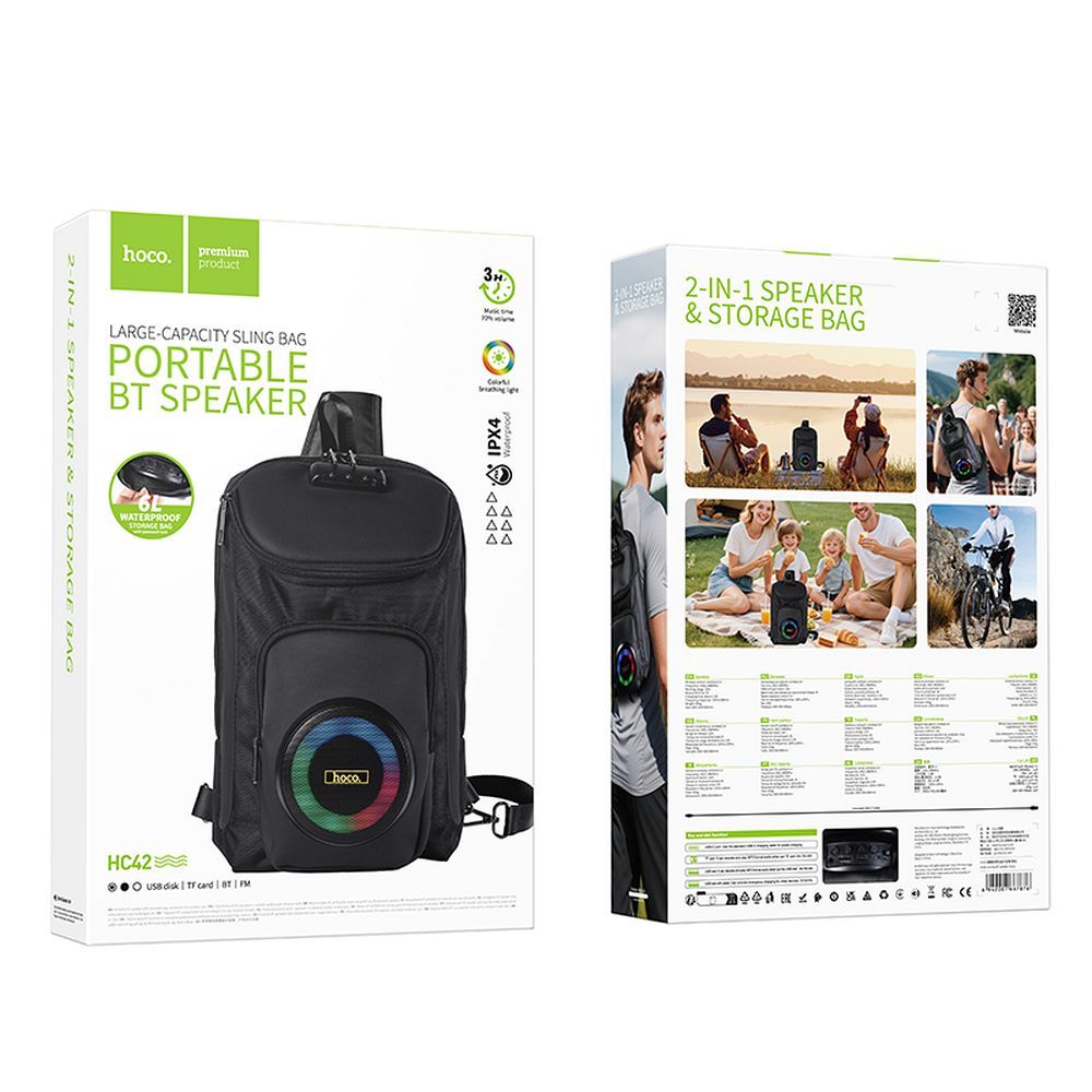 Głośnik bluetooth 8W 3h w formie plecaka 6L Hoco HC42 czarny (1).jpg