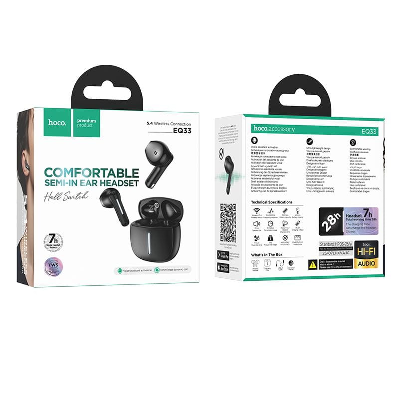 Słuchawki bezprzewodowe douszne Hoco TWS EQ33 czarne (6).jpg