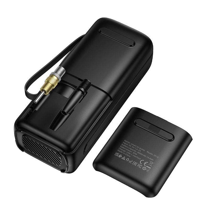 Kompresor samochodowy Hoco bezprzewodowy 4000mAh ZP18 czarny (4).jpg