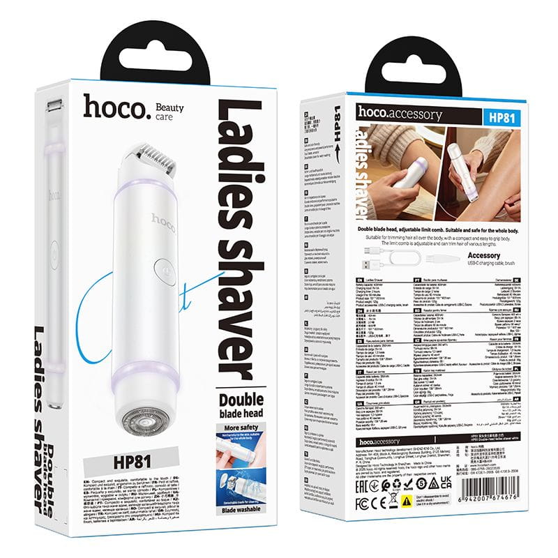 Maszynka do golenia Hoco z podwójnymi ostrzami IPX6 HP81 biała (1).jpg
