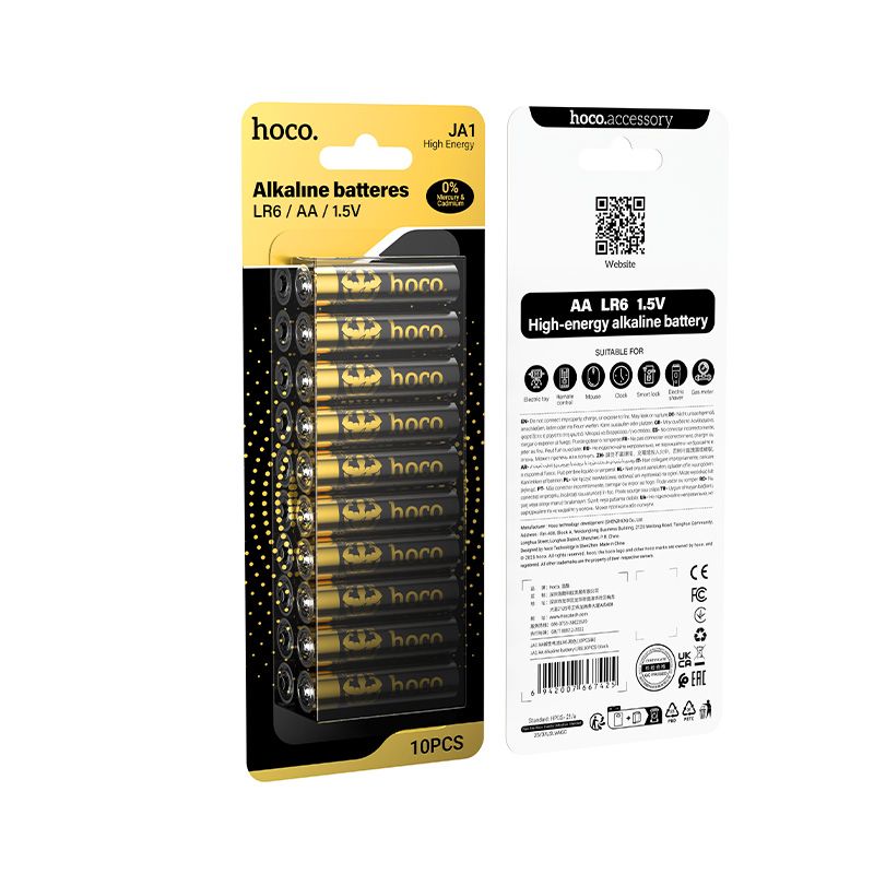 Bateria alkaiczna LR6 (AA) 10 szt Hoco JA1 czarna (1).jpg