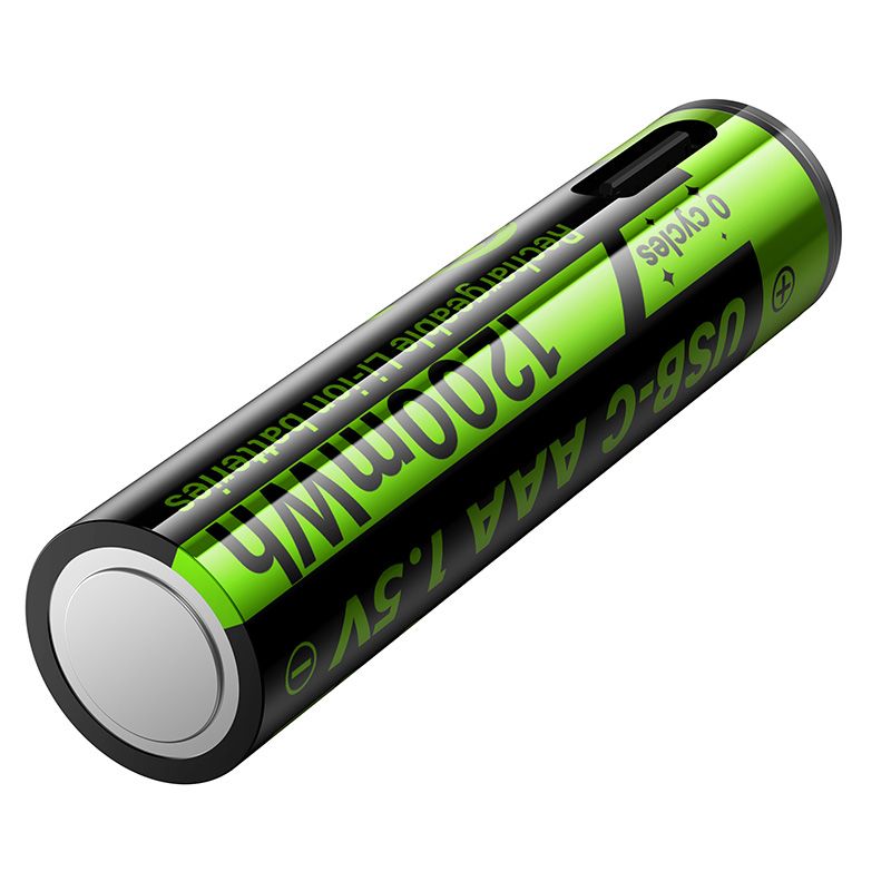 Bateria akumulatorowa AAA R3 320 mAh z gniazdem USB C + kabel USB A do 2 x USB C 2 szt Hoco JA4 czarna (5).jpg
