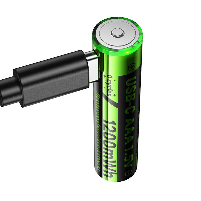 Bateria akumulatorowa AAA R3 320 mAh z gniazdem USB C + kabel USB A do 2 x USB C 2 szt Hoco JA4 czarna (6).jpg