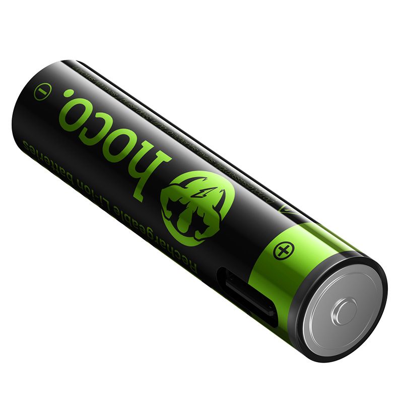 Bateria akumulatorowa AAA R3 320 mAh z gniazdem USB C + kabel USB A do 2 x USB C 2 szt Hoco JA4 czarna (7).jpg