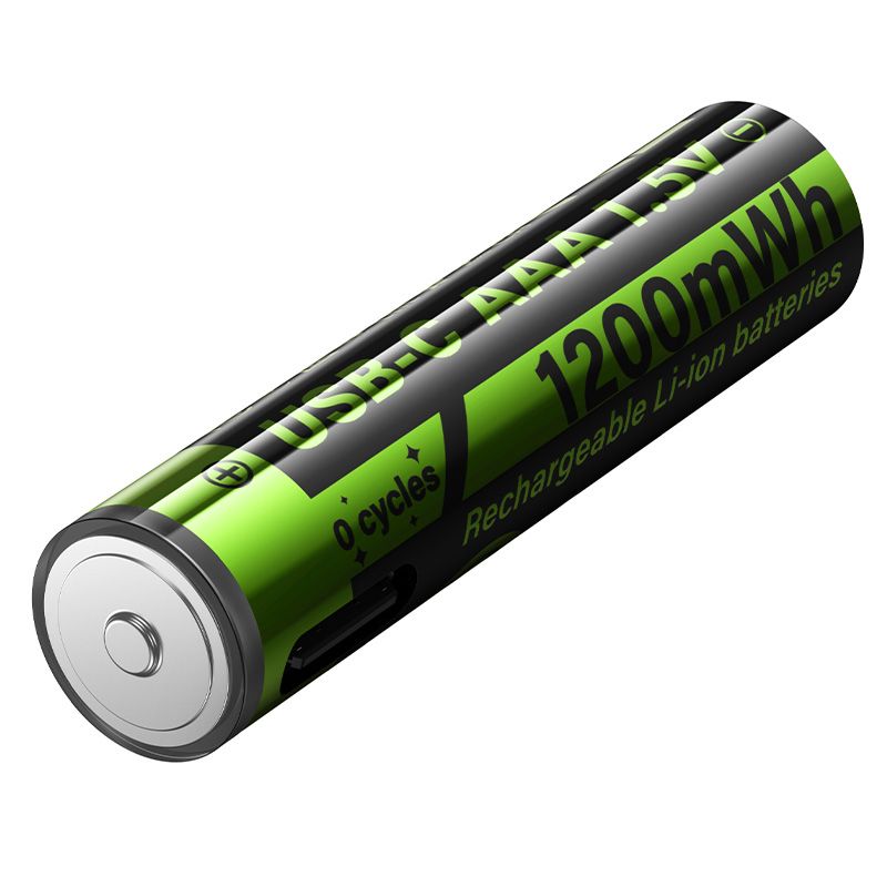 Bateria akumulatorowa AAA R3 320 mAh z gniazdem USB C + kabel USB A do 2 x USB C 2 szt Hoco JA4 czarna (8).jpg