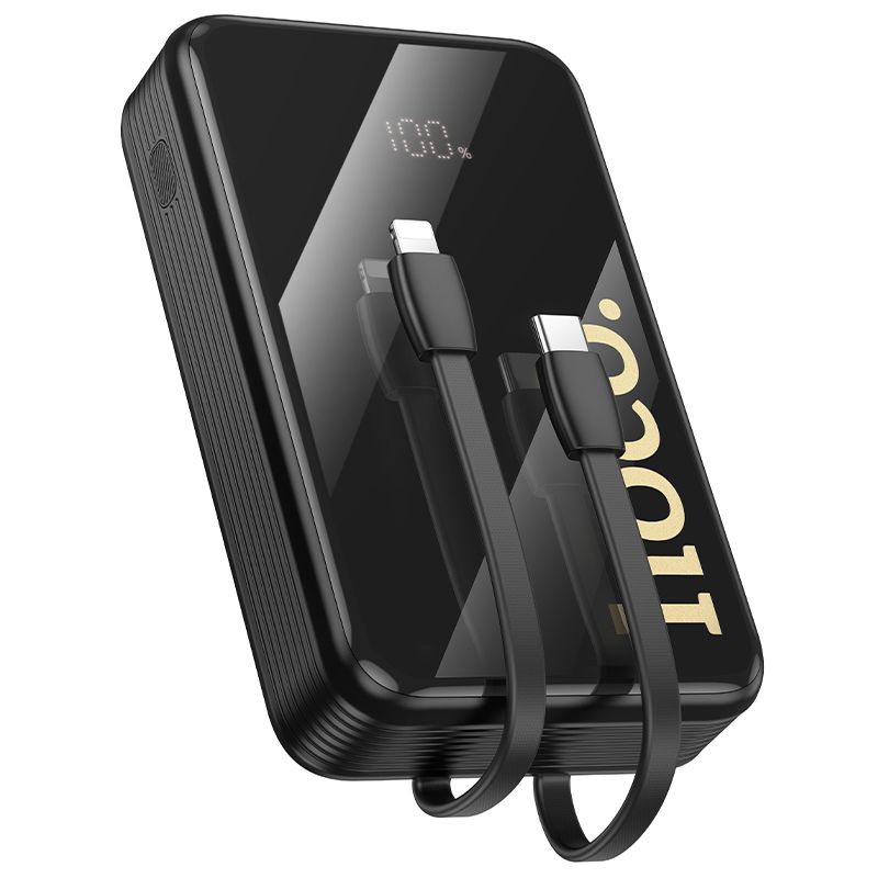 Powerbank Hoco 20000 mAh QC PD 22,5W z wbudowanymi kablami USB C + Lightning Q37A czarny (6).jpg