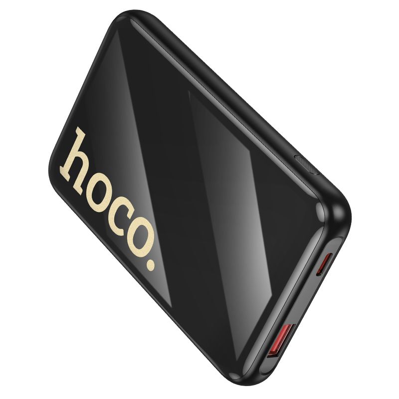 Powerbank Hoco 10000 mAh QC PD 22,5W z wbudowanymi kablami USB C + Lightning Q37 czarny (4).jpg